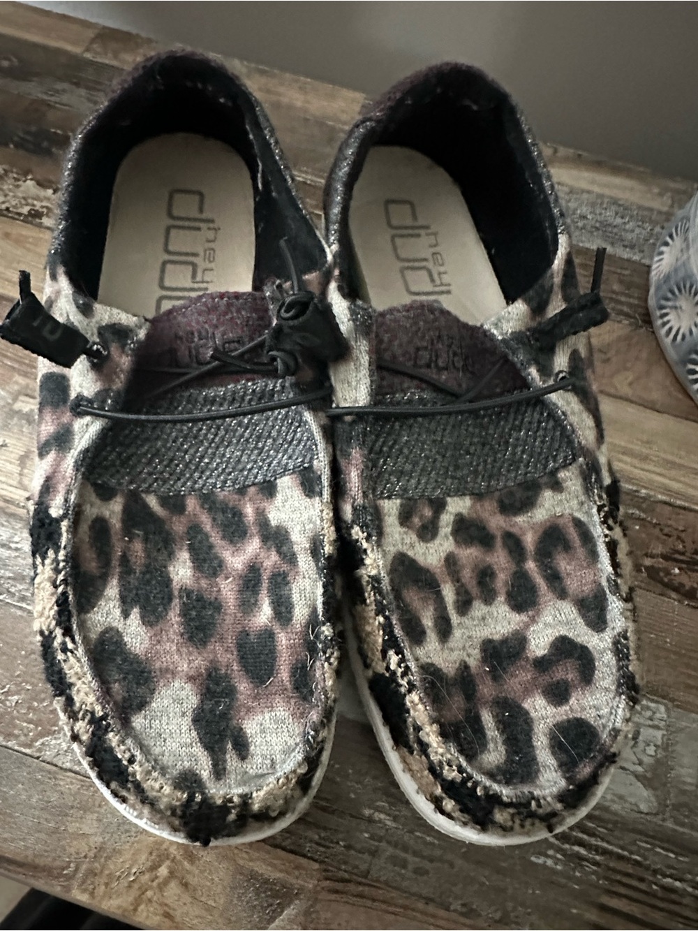 Hey Dude Women’s Leopard Print Slip-On Shoes - Brown